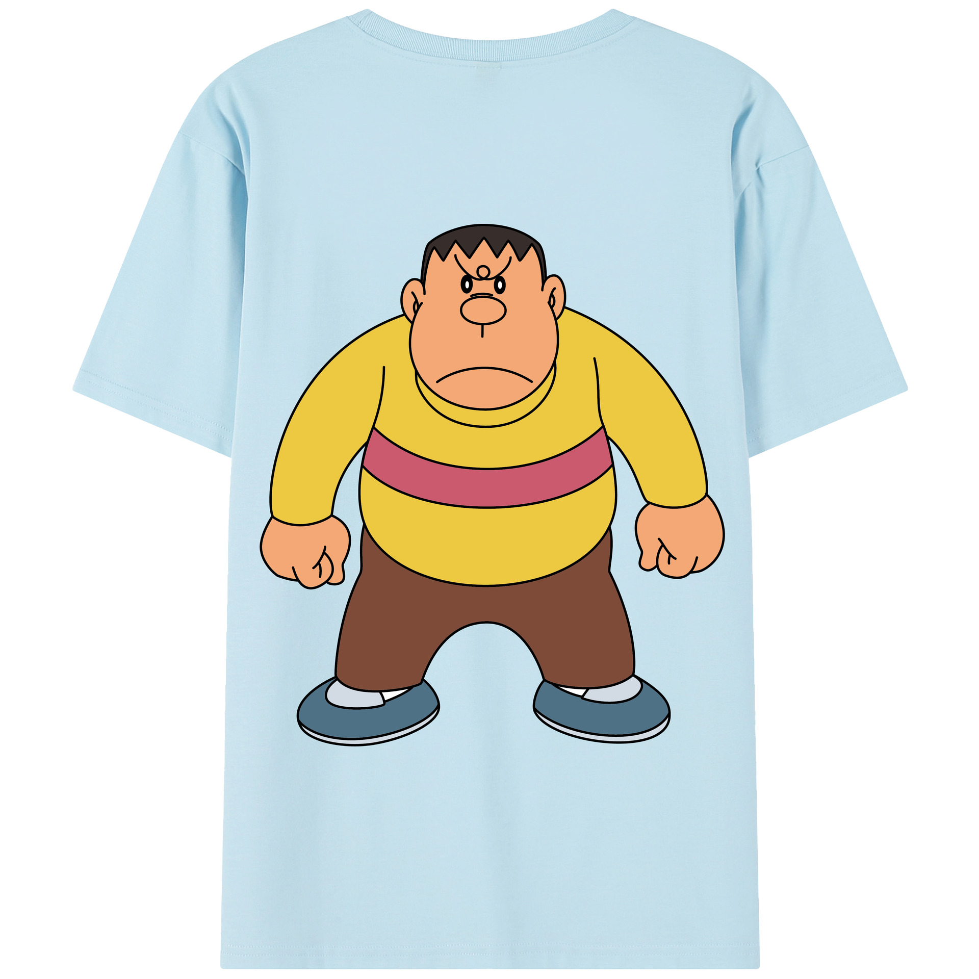 （画像用） ドラえもん 剛田武 Doraemon Gouta Takeshi 綿100％半袖Tシャツ（背面プリント）